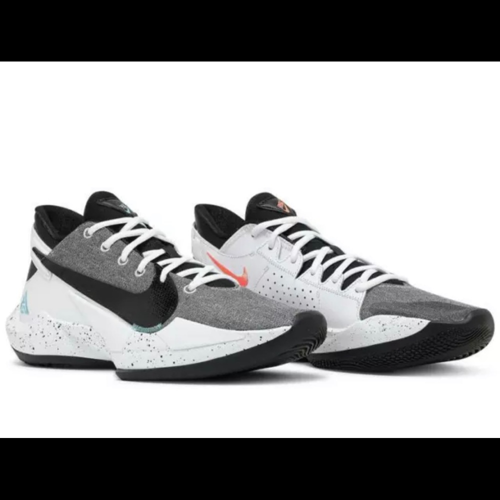 Nike Zoom Freak 2 Basketball Shoes White/Black/Bright Mango CK5424 101 Men's Szs